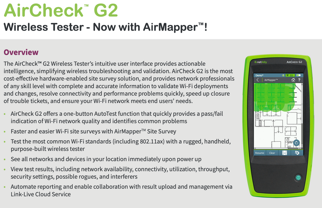 AllyCare Support for AIRCHECK-G2